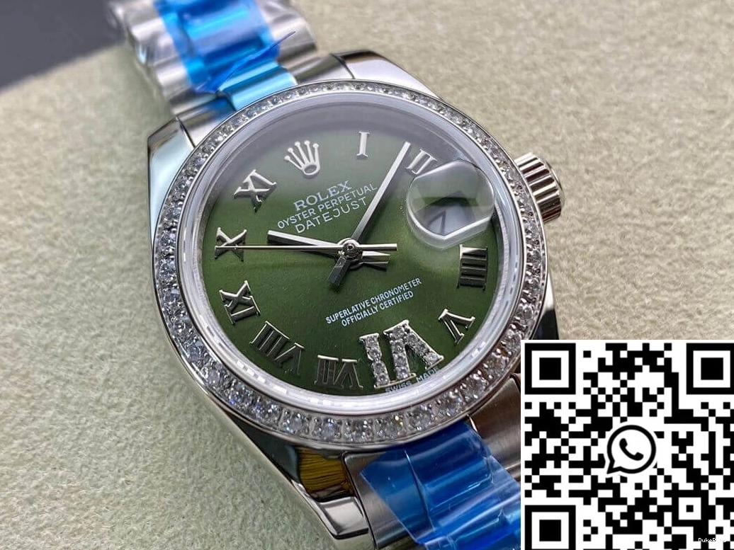 28MM Green Dial Factory Diamond-set Datejust BP Rolex 1119